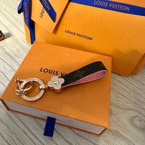 Pink Louis Vuitton Keychain LV
